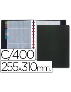 CI | Tarjetero liderpapel anillas din a4 con 20 fundas...