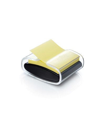 CI | Soporte bloc de notas adhesivas quita y pon post-it super sticky z notes color negro con 1 bloc 76x76 mm