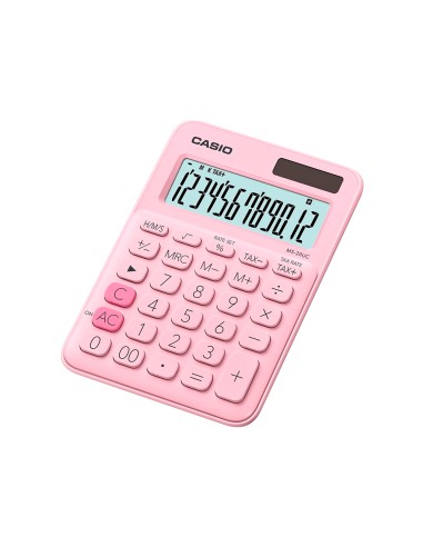 CI | Calculadora casio ms-20uc-pk sobremesa 12 digitos tax +/- color rosa