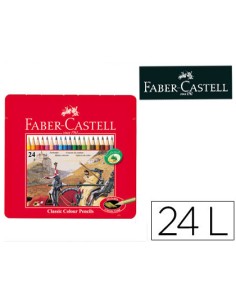 CI | Lapices de colores faber castell caja metalica de 24...
