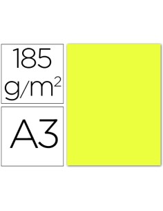 CI | Cartulina guarro din a3 amarillo limon 185 gr...