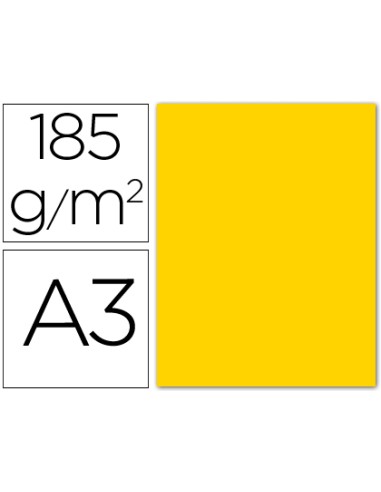 CI | Cartulina guarro din a3 gualda 185 gr gualda paquete 50 h