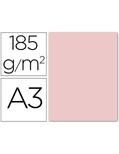 CI | Cartulina guarro din a3 rosa 185 gr paquete 50 h