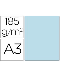 CI | Cartulina guarro din a3 azul cielo 185 gr paquete 50 h