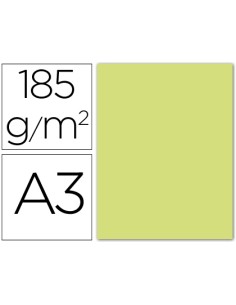CI | Cartulina guarro din a3 verde manzana 185 gr paquete...