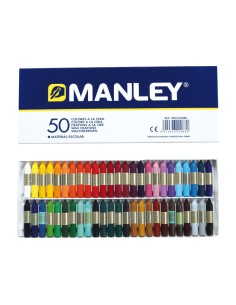 CI | Lapices cera manley -caja de 50 colores ref.150 2