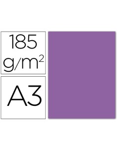 CI | Cartulina guarro din a3 violeta 185 gr paquete 50 h