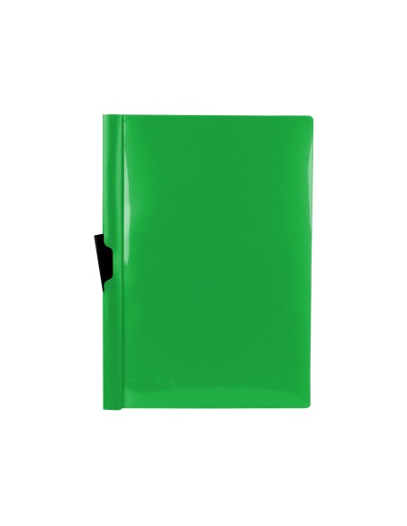 CI | Carpeta liderpapel dossier pinza lateral polipropileno din a4 verde translucido 60 hojas pinza deslizante