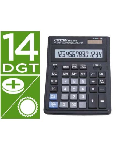 CI | Calculadora citizen sobremesa sdc-554s 14 digitos