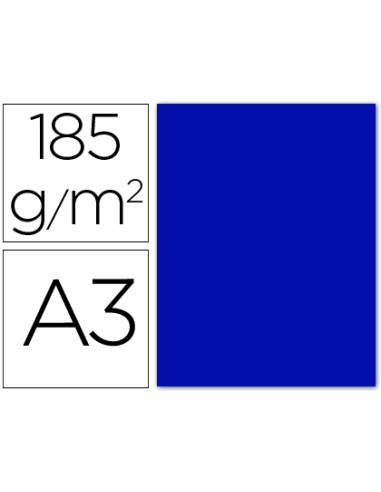 CI | Cartulina guarro din a3 azul ultramar 185 gr paquete 50 h