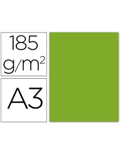 CI | Cartulina guarro din a3 verde amazona 185 gr paquete...