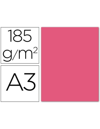 CI | Cartulina guarro din a3 fucsia 185 gr paquete 50 h