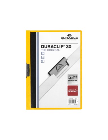 CI | Carpeta duraclip dossier pinza lateral amarillo capacidad 30 hojas