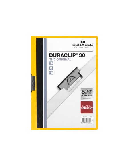 CI | Carpeta duraclip dossier pinza lateral amarillo capacidad 30 hojas