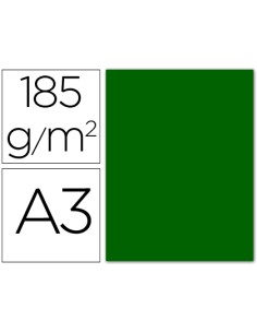 CI | Cartulina guarro din a3 verde billar 185 gr paquete...