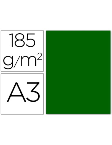 CI | Cartulina guarro din a3 verde billar 185 gr paquete 50 h