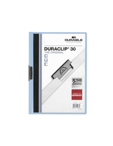 CI | Carpeta duraclip dossier pinza lateral azul capacidad 30 hojas