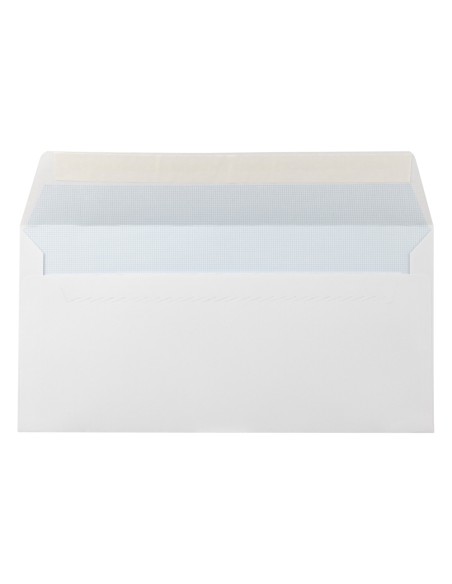 CI | Sobre liderpapel n.2 blanco din americano 110x220mm tira de silicona open system caja de 500 unidades