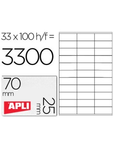 CI | Etiqueta adhesiva apli 1270 tamaño 70x25 mm...