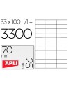 CI | Etiqueta adhesiva apli 1270 tamaño 70x25 mm -fotocopiadora -laser -ink-jet-caja con 100 hojas din a4