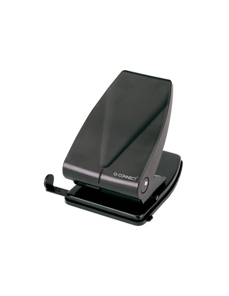 CI | Taladrador q-connect kf01236 2 taladros -color negro -abertura 3,5 mm para 35 hojas