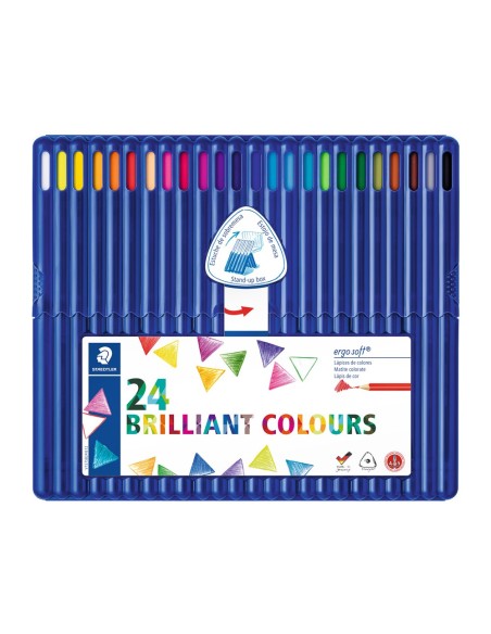 CI | Lapices de colores staedtler ergosoft estuche 24 colores