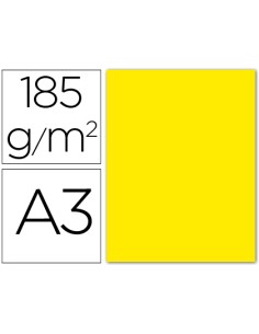 CI | Cartulina guarro din a3 amarillo fluorescente 185 gr...