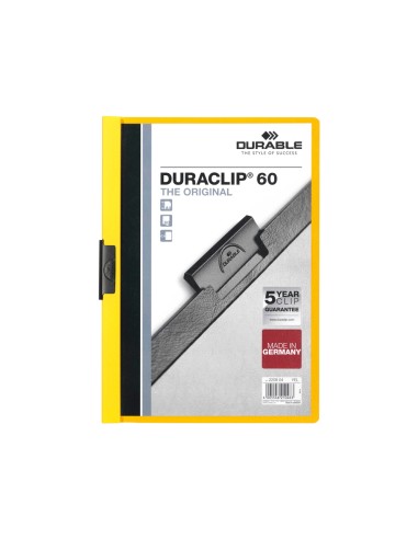 CI | Carpeta duraclip dossier pinza lateral amarillo capacidad 60 hojas