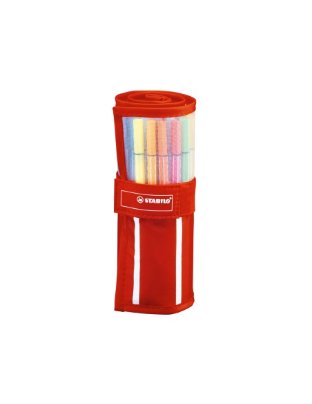 CI | Rotulador stabilo punta de fibra pen 68 estuche rollerset de 30 colores surtidos