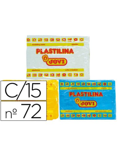 CI | Plastilina jovi 72 surtida -tamaño grande -caja de 15 unidades