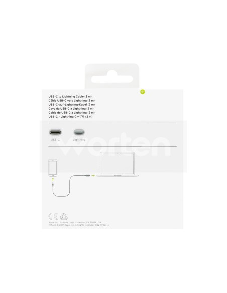 Cable usb tipo-c a lightning apple mkq42zm/a - 2 metros