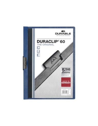 CI | Carpeta duraclip dossier pinza lateral azul oscuro capacidad 60 hojas