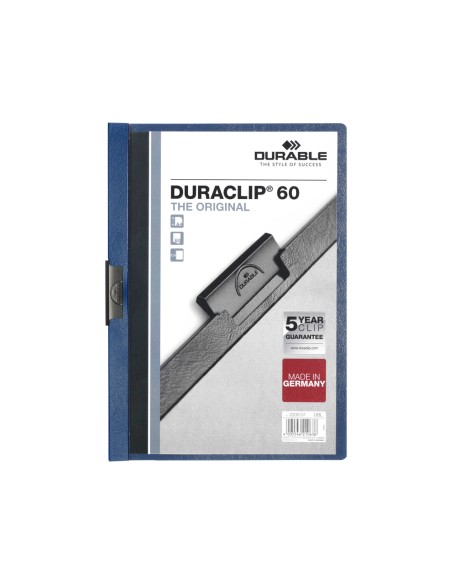 CI | Carpeta duraclip dossier pinza lateral azul oscuro capacidad 60 hojas