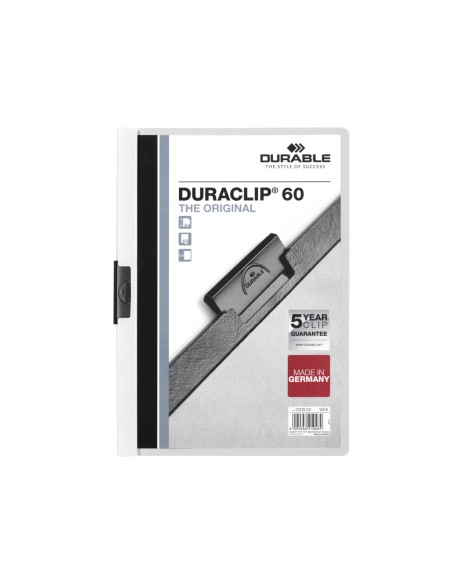 CI | Carpeta duraclip dossier pinza lateral blanco capacidad 60 hojas