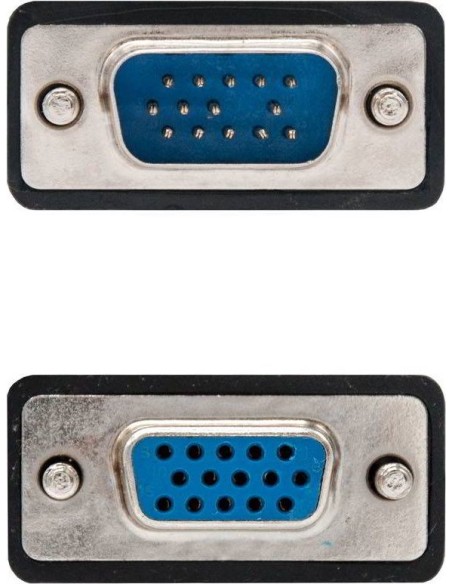 Cable alargador vga nanocable 10.15.0210 - conectores hdb15 macho-hdb15 hembra - con ferritas - 10 metros