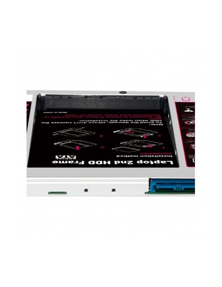 Adaptador para portátil woxter hdd caddy 20 - para sustituir dvd por hd/ssd de 2.5'/6.35cm 9.5mm - incluye destornillador y 