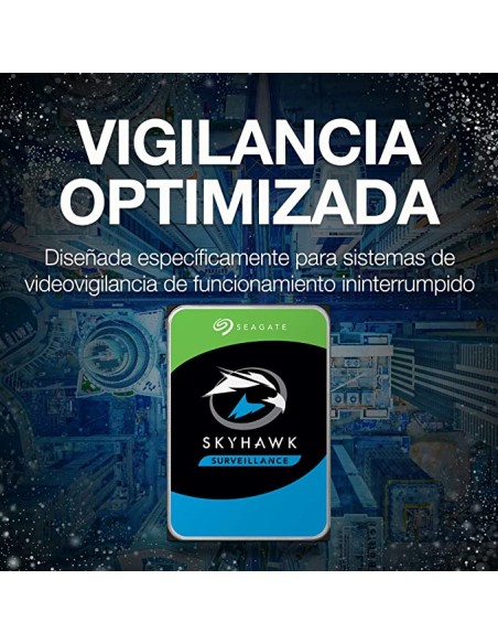 Disco Duro Seagate SkyHawk Surveillance 4TB/ 3.5"/ SATA III/ 64MB