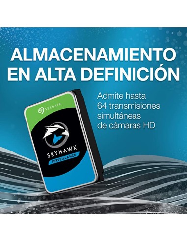 Disco Duro Seagate SkyHawk Surveillance 4TB/ 3.5"/ SATA III/ 64MB