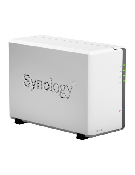 Servidor de almacenamiento synology diskstation ds218j -cpu dc 1.3ghz - 512mb ddr3 - 2 bahías hd (max. 16tb) - rj45 - 2*usb 3.0
