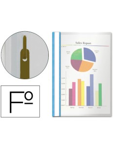 CI | Carpeta dossier fastener plastico esselte folio azul