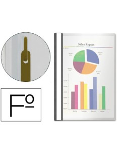 CI | Carpeta dossier fastener plastico esselte folio negra