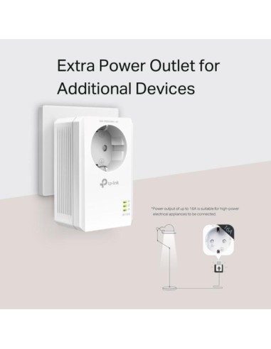 Adaptador Powerline TP-Link TL-PA7017 1000Mbps/...