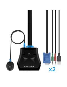 Conmutador SVGA Aisens A111-0411/ 2PC con 1 sólo teclado...