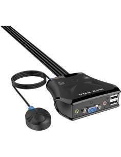 Conmutador SVGA Aisens A111-0411/ 2PC con 1 sólo teclado... 2