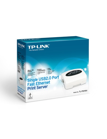Servidor de impresión tp-link tl-ps110u - 1 x usb 2.0 - 1 x ethernet 10/100 - diseño compacto