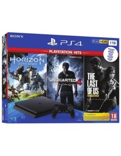 Consola sony ps4 slim 1tb + 3 juegos (horizon zero dawn -...