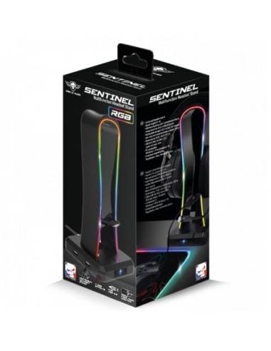 Soporte para Auriculares Spirit Of Gamer Sentinel/ 4 USB/ RGB
