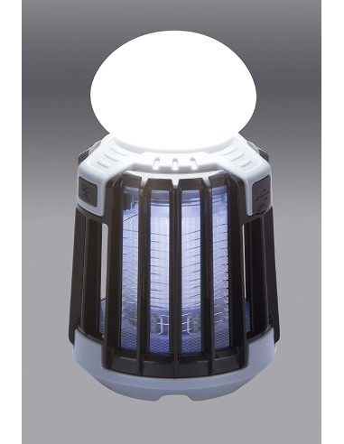 Atrapa insectos y lámpara portátil jata mostrap mib9n - 5w - 25m2 exterior/interior - 3 modos de eliminación - compatible con 