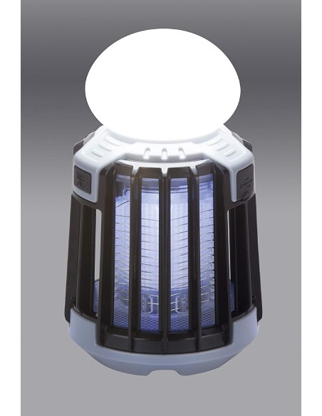 Atrapa insectos y lámpara portátil jata mostrap mib9n - 5w - 25m2 exterior/interior - 3 modos de eliminación - compatible con 