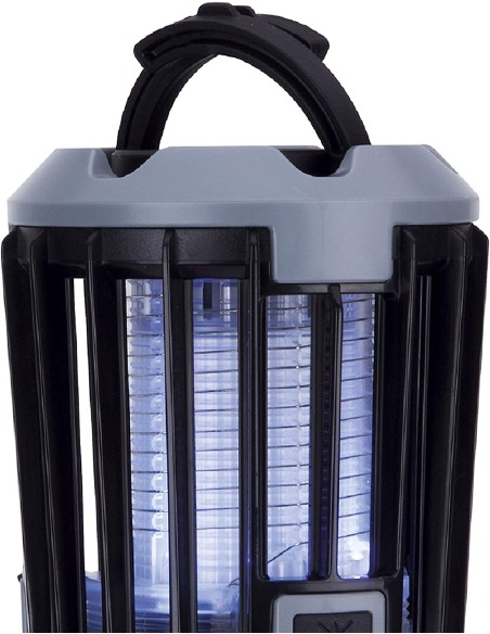 Atrapa insectos y lámpara portátil jata mostrap mib9n - 5w - 25m2 exterior/interior - 3 modos de eliminación - compatible con 